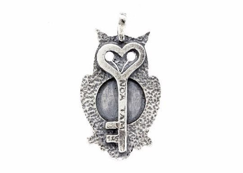 Coin necklace with the Stylish Face coin medallion on owl ahuva coin jewelry