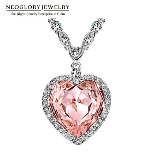Beautiful Heart of Ocean Crystal Pendant Necklace for Women