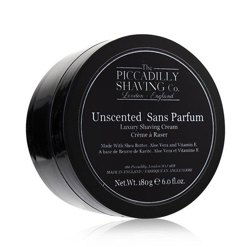 The Piccadilly Shaving Co. Unscented Luxury Shaving Cream - 180g-6oz