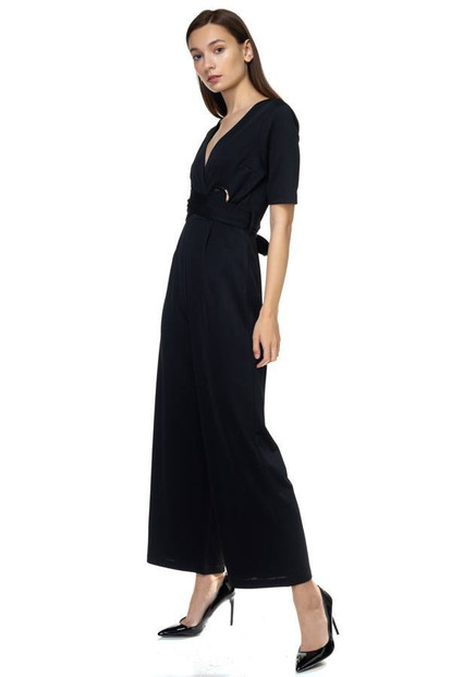 Grommets Belted Jumpsuit