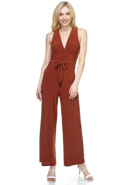 Strapless Belted Jumpsuit