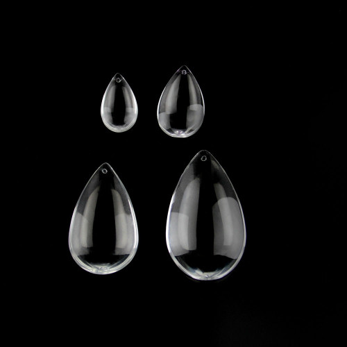 38mm 50mm 63mm Clear Crystal Smooth Teardrop Chandelier Pendant Crystal Glass Hanging Part for Strand Garland Window Home Decor