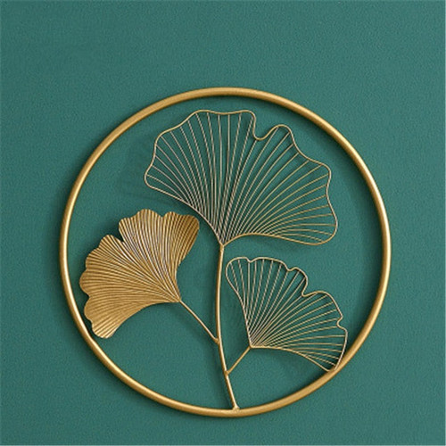 Nordic Simulation Ginkgo Leaf Iron Art Pierced Wall Hangings Creative Living Room Entryway Metal Wall Art Decorations X2677