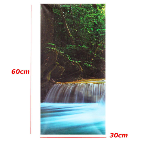 30x60CM 5PCS Canvas Painting Forest Waterfall Wall Art Picture Home Decor