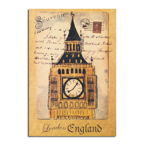 Big Ben Poster Kraft Paper Wall Poster DIY Wall Art 21 inch X 14 inch