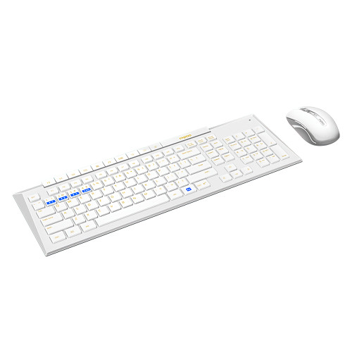 Rapoo 8200M Multi-Mode Wireless Keyboard & Mouse Set bluetooth 3.0/4.0/2.4GHz 113 Keys Keyboard 1600DPI Mouse Office Business Keyboard & Mouse Combo