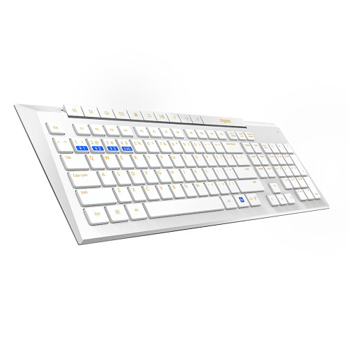 Rapoo 8200M Multi-Mode Wireless Keyboard & Mouse Set bluetooth 3.0/4.0/2.4GHz 113 Keys Keyboard 1600DPI Mouse Office Business Keyboard & Mouse Combo