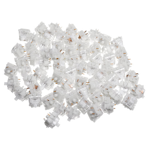 70PCS Pack 5 Pin Gateron Silent White Switch Mechanical Switch for Mechanical Gaming Keyboard