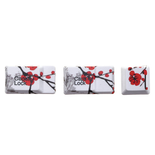 MechZone 110 Keys Plum Blossom Keycap Set OEM Profile PBT Sublimation Keycaps for GH60 IKBC Ducky FILCO 61/87/96/104/108 Keys Mechanical Keyboard