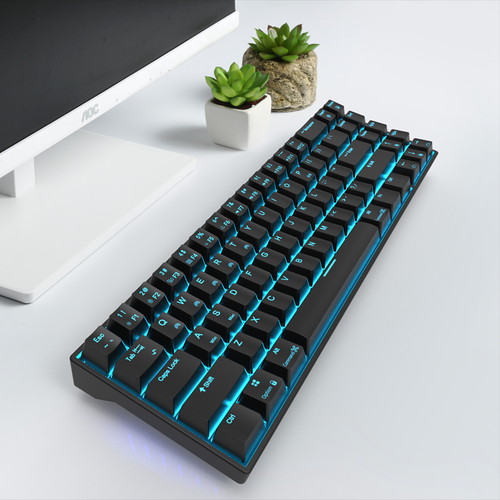 Royal Kludge RK71 71 Keys Mechanical Gaming Keyboard bluetooth3.0 Wireless USB Wired Dual Mode ICE Blue LED Backlight Gaming Keyboard