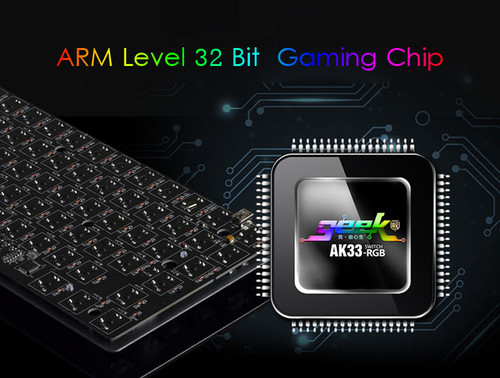 AJazz AK33 82 Keys Mechanical Gaming Keyboard RGB Backlit Detachable USB Wired Gaming Keyboard