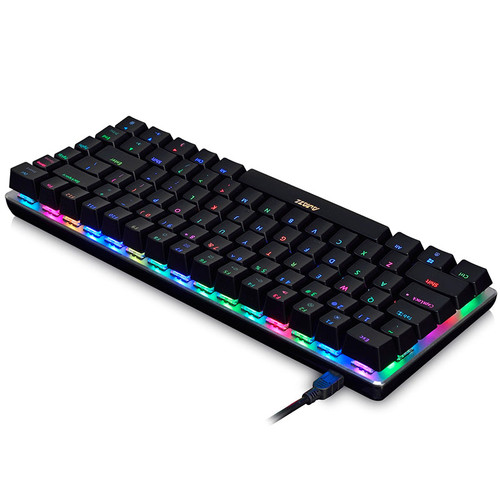 AJazz AK33 82 Keys Mechanical Gaming Keyboard RGB Backlit Detachable USB Wired Gaming Keyboard