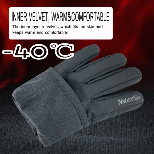 Naturehike -35° Touch Screen Motorcycle Gloves Winter Warm Waterproof Men Women Thermal Skiing Snow Snowboard Cycling