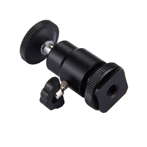 PULUZ PU211 Cold Shoe Tripod Head Mount Adapter Tripod Screw Head with Lock for DSLR Camera