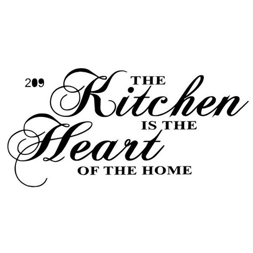 60x28CM Wall Sticker Kitchen Heart of Home Wall Art Sticker House Decoration