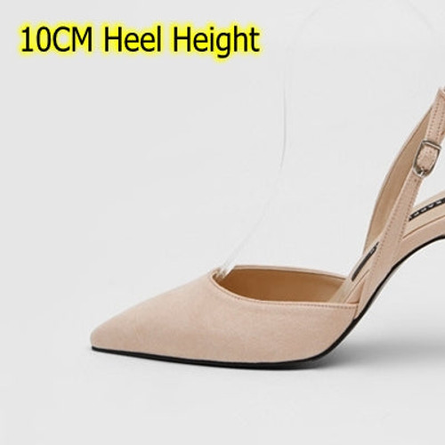 Plus:34-41 Summer Flock Leather 10CM/8CM High-heeled Fashion Sexy Sandals Formal Dress Wedding Shoes Buckle Pumps B0056