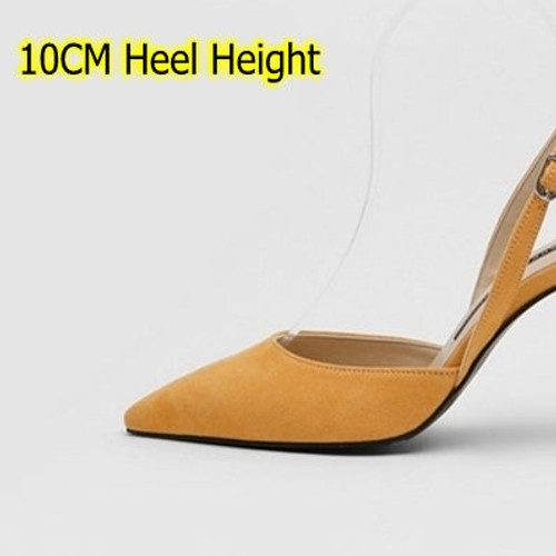 Plus:34-41 Summer Flock Leather 10CM/8CM High-heeled Fashion Sexy Sandals Formal Dress Wedding Shoes Buckle Pumps B0056