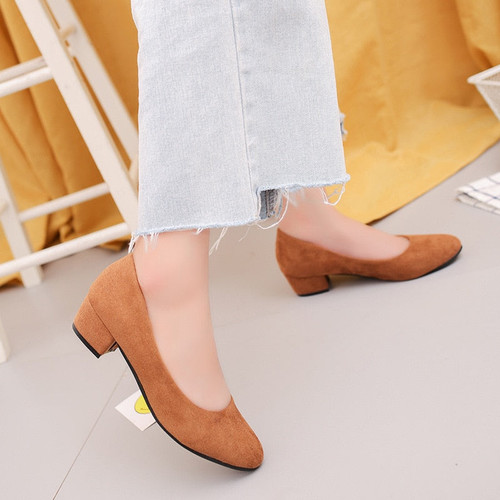 ZZPOHE 2019 Spring Autumn Women Low Heel Shoes Lady Sexy Footwear Single Shoes Women's Wedding Party Shoes Woman Pumps