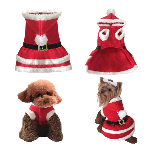 Dog Christmas Clothes Dress Costume Winter Dog Coat For Small Dogs Cats Chihuahua Yorkshire Terrier Pet Clothes Ropa para perro