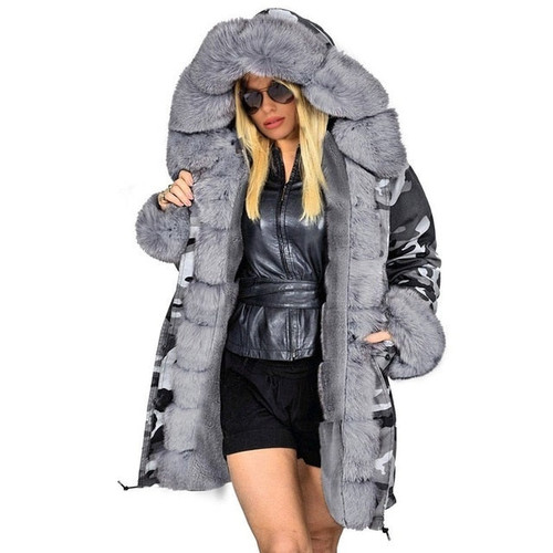 Ruiyige 2018 Winter Jacket Women Cotton Wadded Fur Hooded Coat Casual Ladies Warm Parkas Women Winter Coats Jaqueta Feminina
