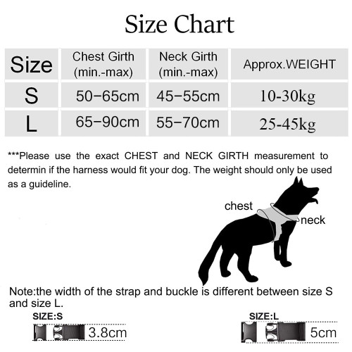 Dog Harness | K9 Adjustable Nylon Vest | Bungee Dog Leash