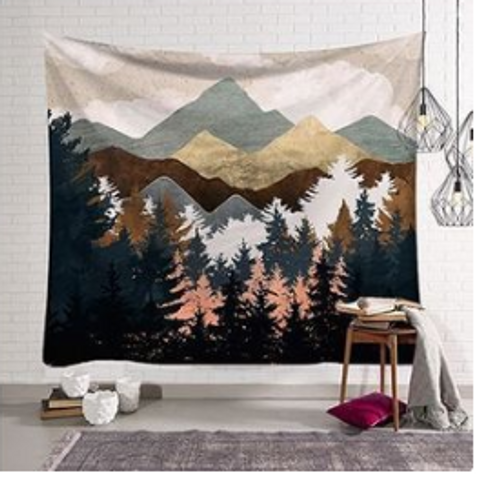 Nature Landscape Inspired Indoor Wall Art Tapestry
