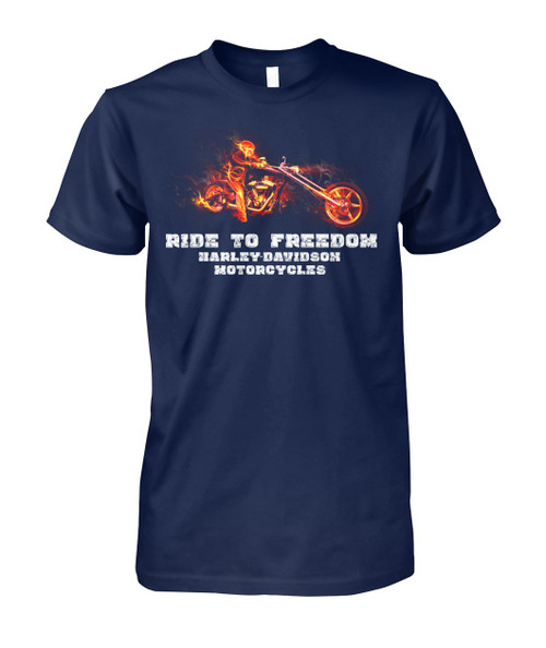 Ride To Freedom Harley-davidson Motorcycles T-shirt For Men, 37