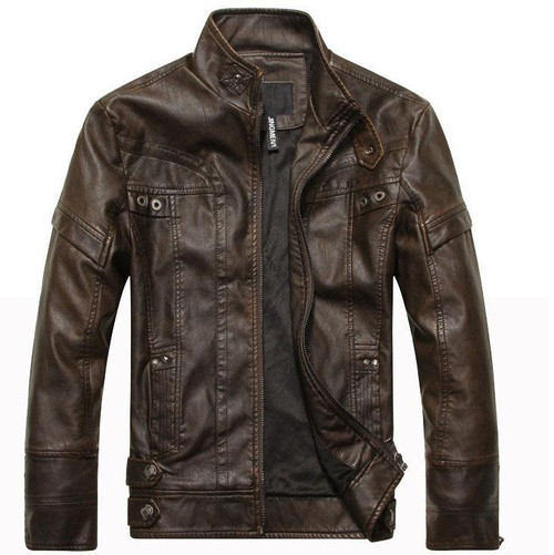 Men's motorcycle leather jacket