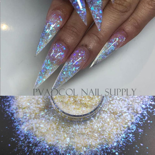 Nail Art Glitter Blue Chunky Iridescent Irregular Nail Sequins