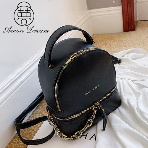 Designer High Quality PU Leather Backpack School Bags for Women 2020 New Elegant Ladies Handbags School Teenagers Girls Backpack