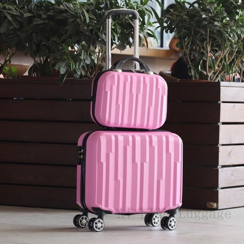 New 18inch Travel Luggage set Women suitcase on wheels kids rolling luggage ABS trolley luggage bag set cabin suitcase carry ons