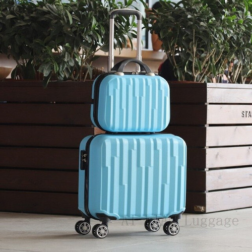 New 18inch Travel Luggage set Women suitcase on wheels kids rolling luggage ABS trolley luggage bag set cabin suitcase carry ons