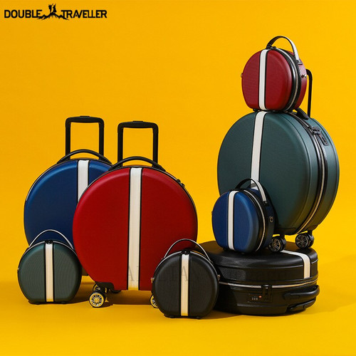 NEW 18inch Trolley luggage set 2PCS/SET carry ons suitcase on wheels rounded fashion kids travel Cabin rolling luggage set bag