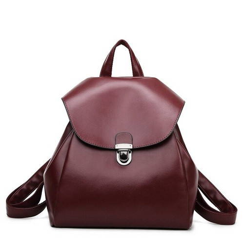 ACELURE Solid Color Soft PU Leather Backpack Large Casual Teenager Backpacks  Women Men Students School Bags Drop Shipping