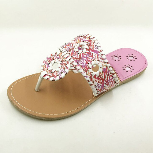 New 2020 Shoes Women Sandals Fashion Flip Flops Summer Style Hair ball Chains Flats Solid Slippers Sandal Flat Free Shipping