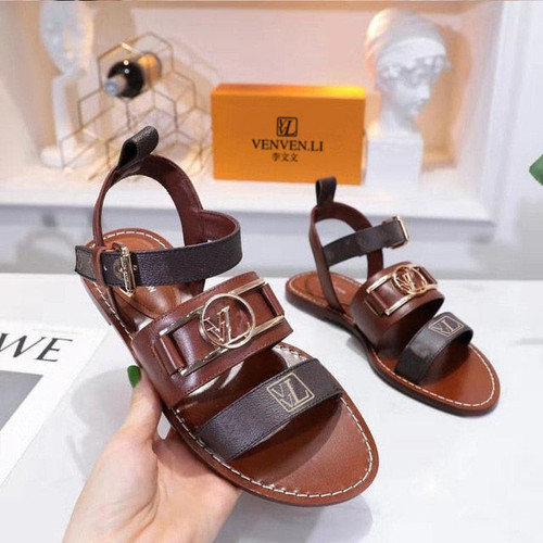 VVL 2020 new French high women's sandals classic all-in-one upper soft cowhide inner lining insole sheepskin luxury counter