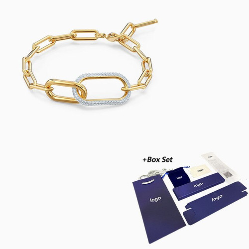 2020 Fashion SWA New TIME Set Modern Elements Buckle Decoration Golden Buckle Set Women Popular Romantic Jewelry Gifts