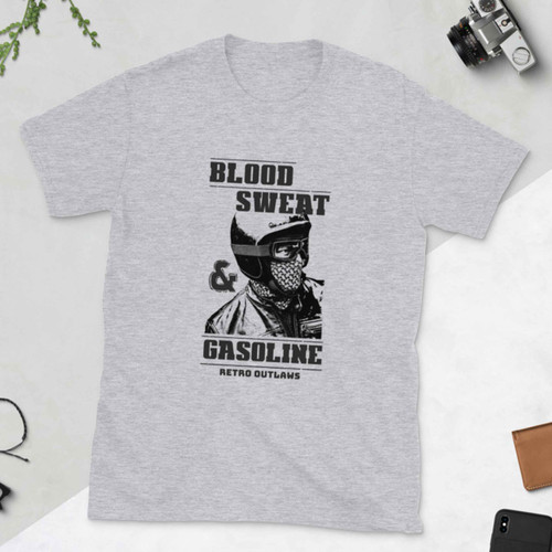 Motorcycle Blood Sweat and Gasoline Biker T-Shirt
