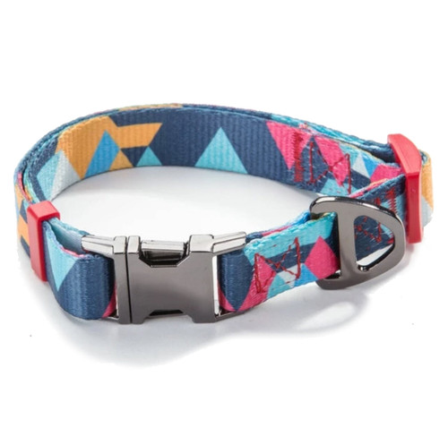 Fire & Ice Geometric Dog Collar