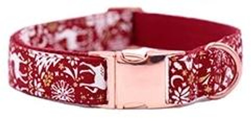 Winter Wonderland Dog Collar w/ Detachable Bow