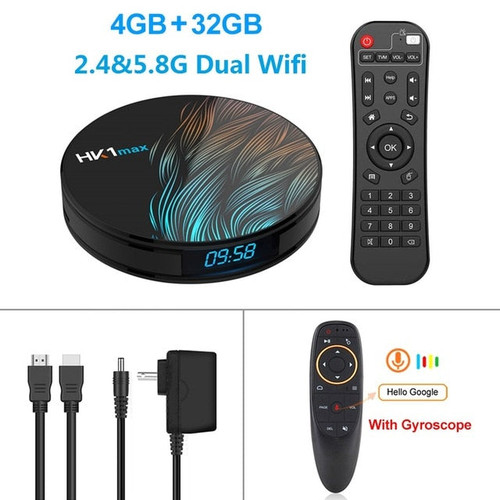 2020 Smart TV Box Android 9 9.0 HK1 Max 4GB 128GB Rockchip 4K TVBOX Youtube Wifi Android TV Set