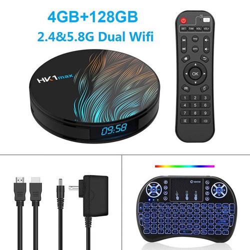 2020 Smart TV Box Android 9 9.0 HK1 Max 4GB 128GB Rockchip 4K TVBOX Youtube Wifi Android TV Set