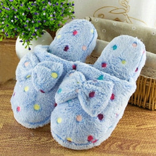 Warm Cute Bow Winter Woman Slippers Home Wear Sandals Girls Flats Comfortable Home Shoes