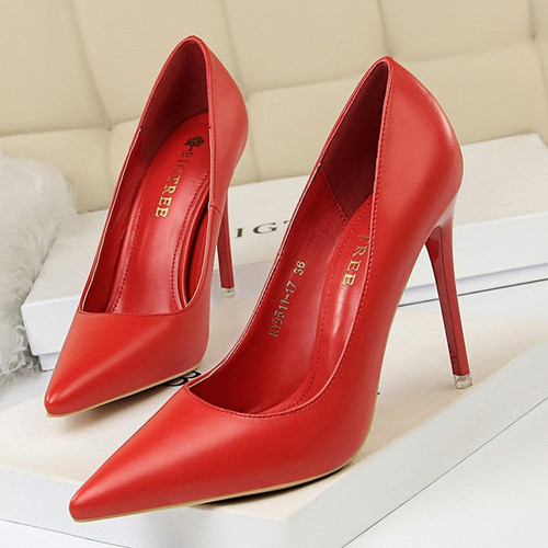 Women Pumps High Heels Shoes Plus Size