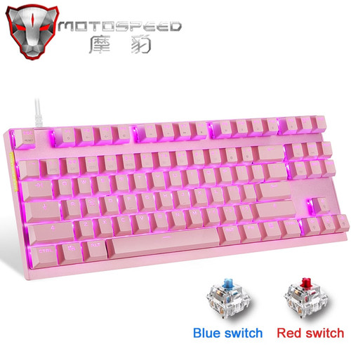 Motospeed English/Russian Gaming Mechanical Keyboard RGB LED Backlight USB Wired laser Ergonomics Keyboard For PC computer gamer