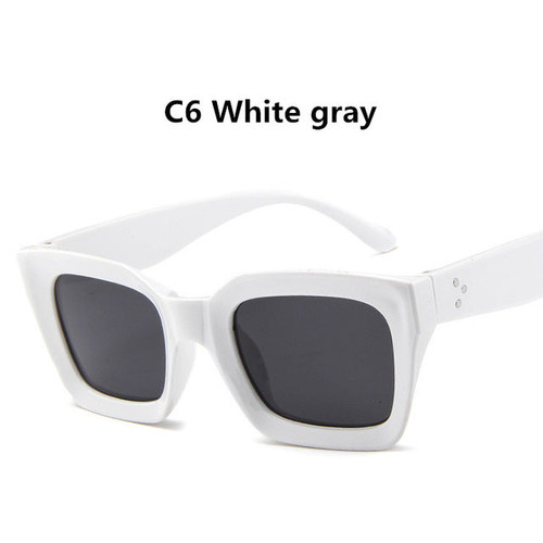 ZXRCYYL cute sexy retro cateye sunglasses women small black white triangle vintage cheap red sun glasses female uv400