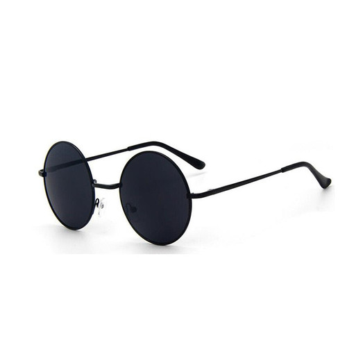 Retro Vintage Black Silver Gothic Steampunk Round Metal Sunglasses for Men Women Mirrored Circle Sun Glasses Male Oculos