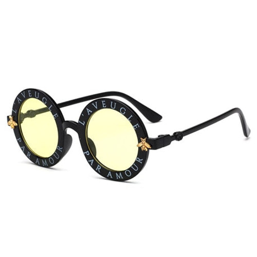 Steampunk  Bee Kids Sunglasses Boys Girls Luxury Vintage Children Sunglasses Round Sun Glasses Oculos Feminino Accessories