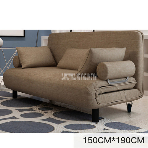 Carbon Steel Frame Living Room Sofa Bed Furniture Modern Washable Linen Cotton Sponge Filler Multifunctional Sofa Bed