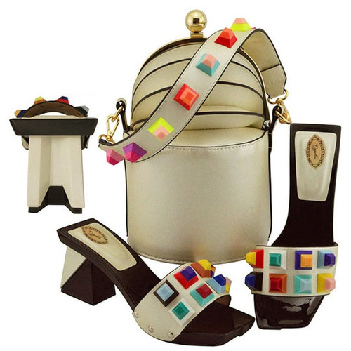 Italian Riveted Heels & Handbag Set (9 Styles To Choose From)